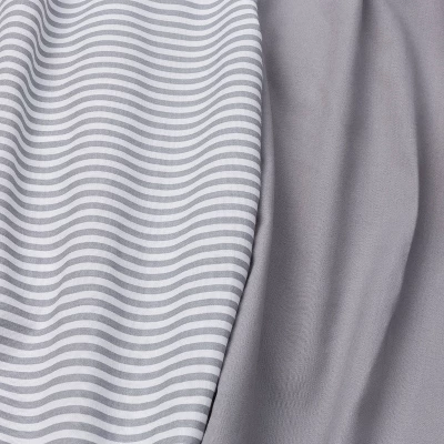 Fitted Mini Crib Sheet - Cloud Island™ - Stripe/Gray - 2pk