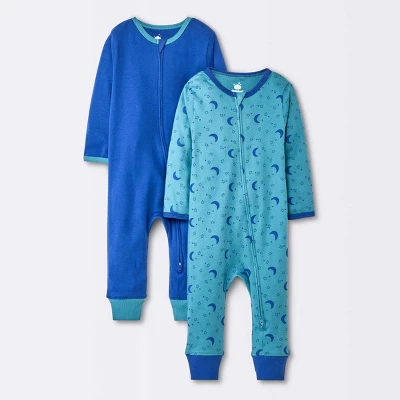 Baby Boys' 2pk Safari Animals Zip Romper - Cloud Island™ - Image 5