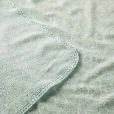 Plush Baby Blanket - Green Line Floral - Cloud Island™ - Image 2