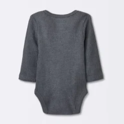 Baby 3pk Waffle Long Sleeve Bodysuit - Cloud Island™ Orange