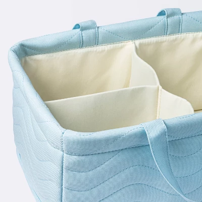 Quilted Fabric Diaper Caddy - Blue - Cloud Island™ - Image 2