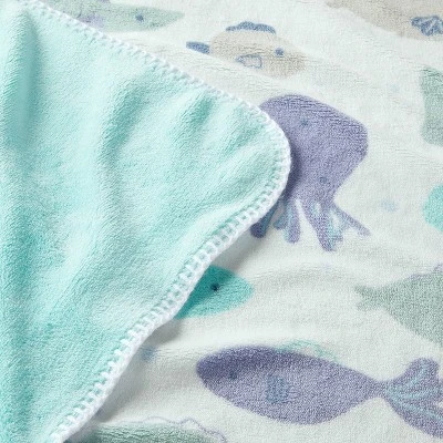 Plush Baby Blanket - Fish - Cloud Island™ - Image 2