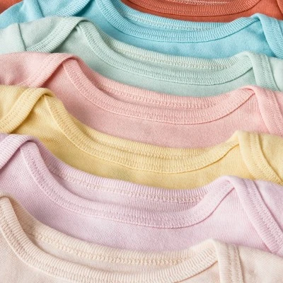 Baby 7pk Short Sleeve Bodysuit - Cloud Island™ Turquoise Blue - Image 2