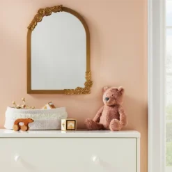 Tufted Fabric Medium Oval Storage Basket - Khaki And Cream - Cloud Island™