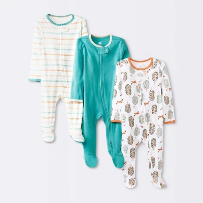 Baby 3pk Orchard Zip-Up Sleep N' Play - Cloud Island™ Off-White - Image 4