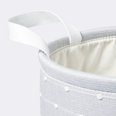 Medium Round Bin With Slub Stitching - Gray - Cloud Island™ - Image 2